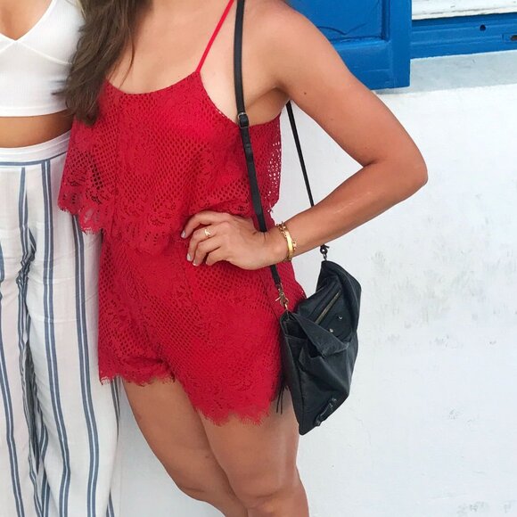 Lovers + Friends lace romper — Size L - Picture 1 of 4